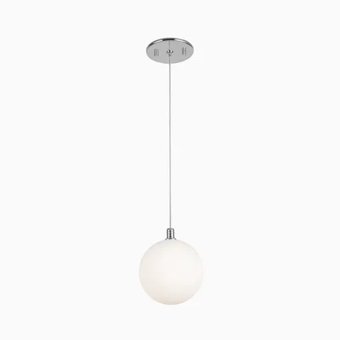 Renee 6" LED Pendant in Opal Glass