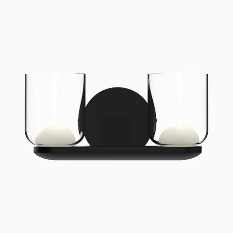 Blake 12" LED Vanity Light in Black/Clear