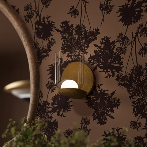 Blake 4" LED Wall Sconce in Brushed Gold/Clear