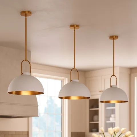 Kealy 16" Socket Pendant in White