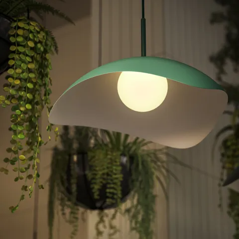 Aveline 22" Socket Pendant in Pine Green