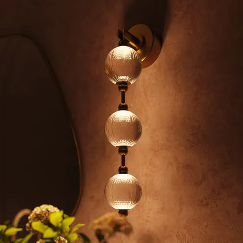 Arlette 23" LED Wall/Vanity Light in Natural Brass, Universal Voltage