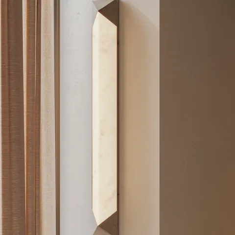 Aleece 25" LED Wall/Vanity Light in Polished Nickel/Alabaster