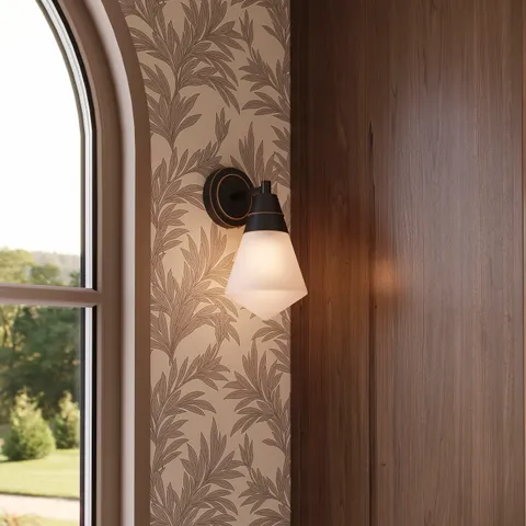 Irene 6" 1 Light Wall/Vanity Light in Urban Bronze/Opal Matte Glass