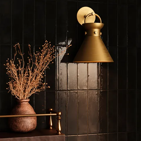 Brennan 9" 1 Light Wall/Vanity Light in Aged Gold