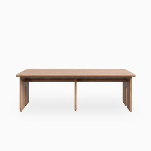 Bastien Walnut Dining Table in Matte, 96" x 42"