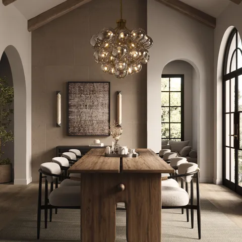 Bastien Walnut Dining Table in Matte, 120" x 42"