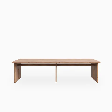 Bastien Walnut Dining Table in Matte, 120" x 42"