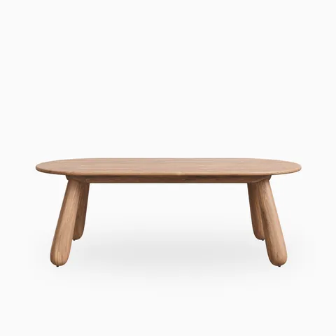 Dorien Walnut Oval Dining Table in Matte, 90"