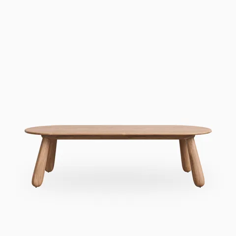 Dorien Walnut Oval Dining Table in Matte, 110"