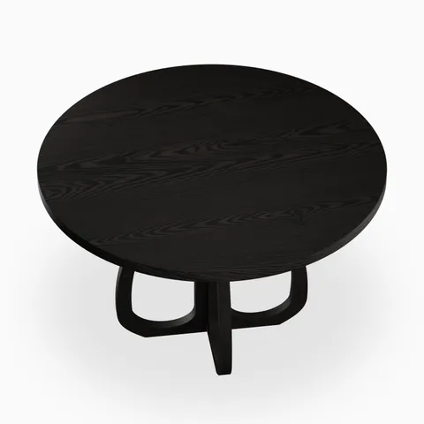 Laurent Ash Round Dining Table in Mocha, 48"