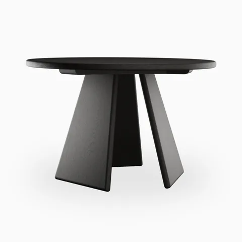 Corentin Ash Round Dining Table in Mocha, 48"