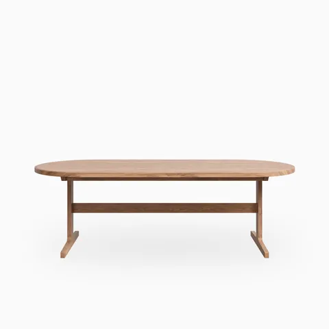 Fleurin Walnut Oval Dining Table in Matte, 96"