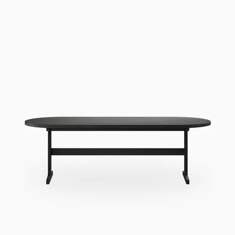 Fleurin Ash Oval Dining Table in Mocha, 96"