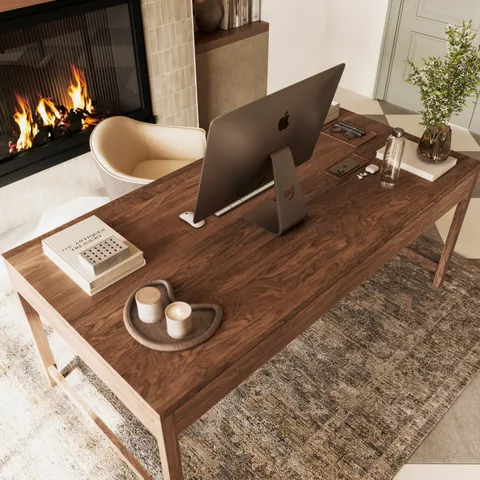 Thibault Walnut Dining Table in Matte, 60" x 36"