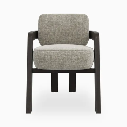 Armand Dining Chair in Mocha/Bone
