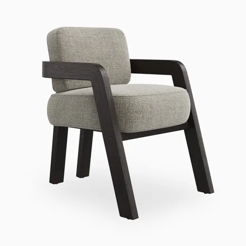 Armand Dining Chair in Mocha/Bone