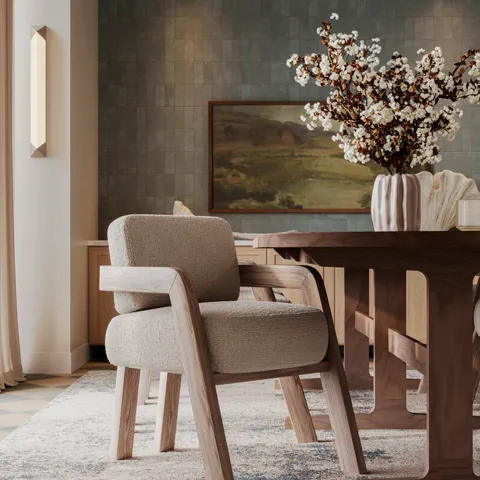 Armand Dining Chair in Matte/Bone