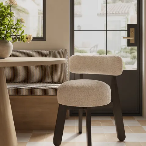 Yanna Dining Chair in Mocha/Bone