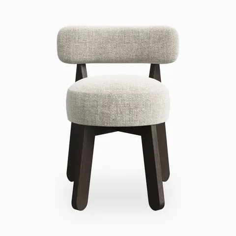 Yanna Dining Chair in Mocha/Bone