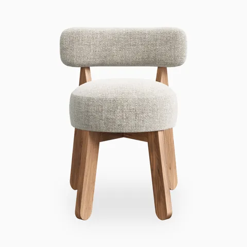 Yanna Dining Chair in Matte/Bone