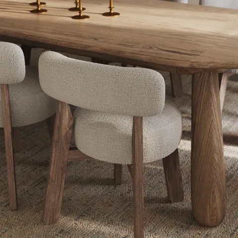 Yanna Dining Chair in Matte/Bone