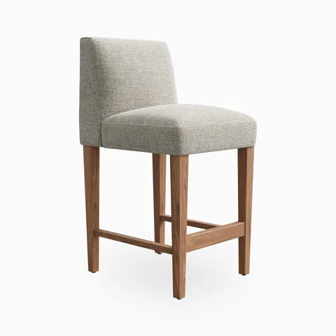 Oliver Bar Stool in Matte/Bone