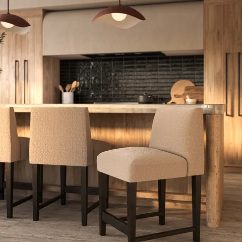 Oliver Counter Stool in Mocha/Bone