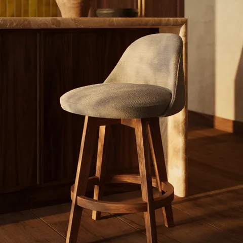 Cyril Counter Stool in Matte/Bone