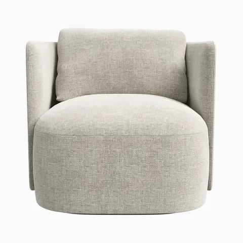 Ivo Swivel Chair in Bone