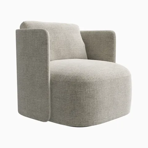 Ivo Swivel Chair in Bone