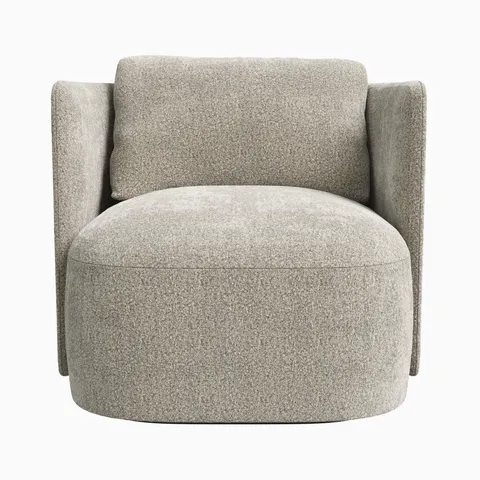 Ivo Swivel Chair in Mushroom