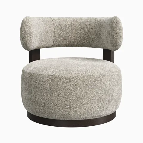 Leandro Swivel Chair in Mocha/Mushroom