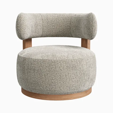 Leandro Swivel Chair in Matte/Mushroom