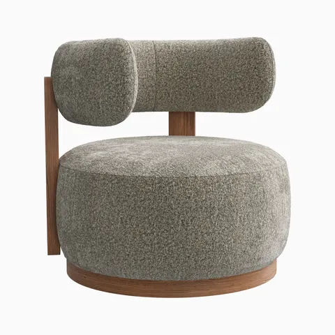 Leandro Swivel Chair in Matte/Mushroom
