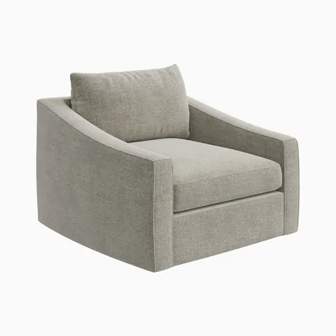 Ronan Swivel Chair in Bone