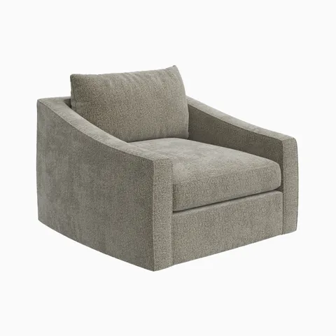 Ronan Swivel Chair in Mushroom