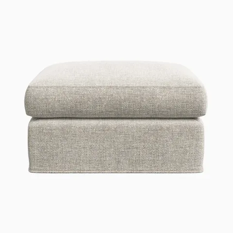 Ronan Ottoman in Bone, Small