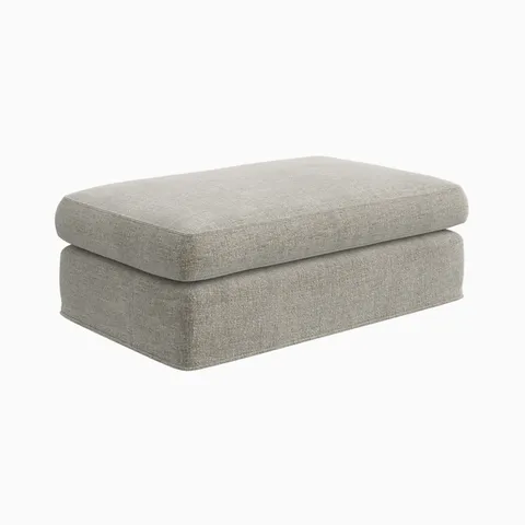 Ronan Ottoman in Bone, Large