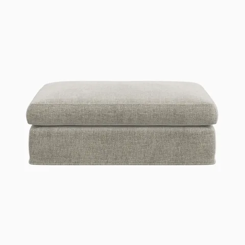 Ronan Ottoman in Bone, Large