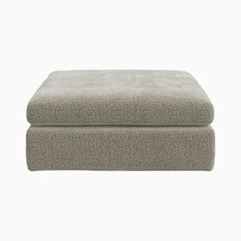 Aleric Ottoman in Mushroom, Small