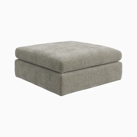 Aleric Ottoman in Mushroom, Small