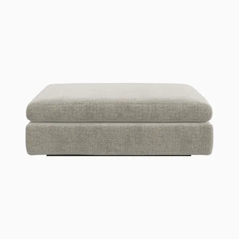 Aleric Ottoman in Bone, Large