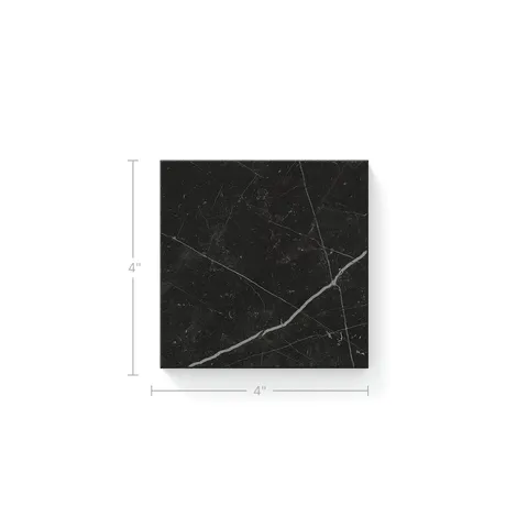 Leona 4 x 4 Polished in Nero Marquina Sample