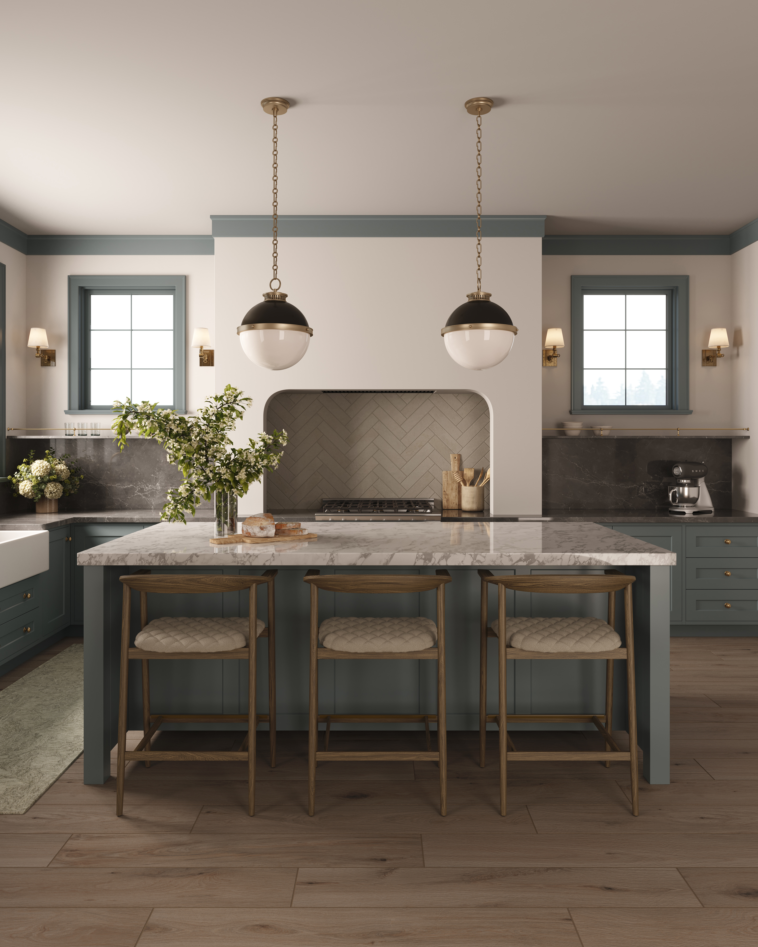 Preston 8 x 48 Matte Porcelain Tile in White Oak | Edward Martin