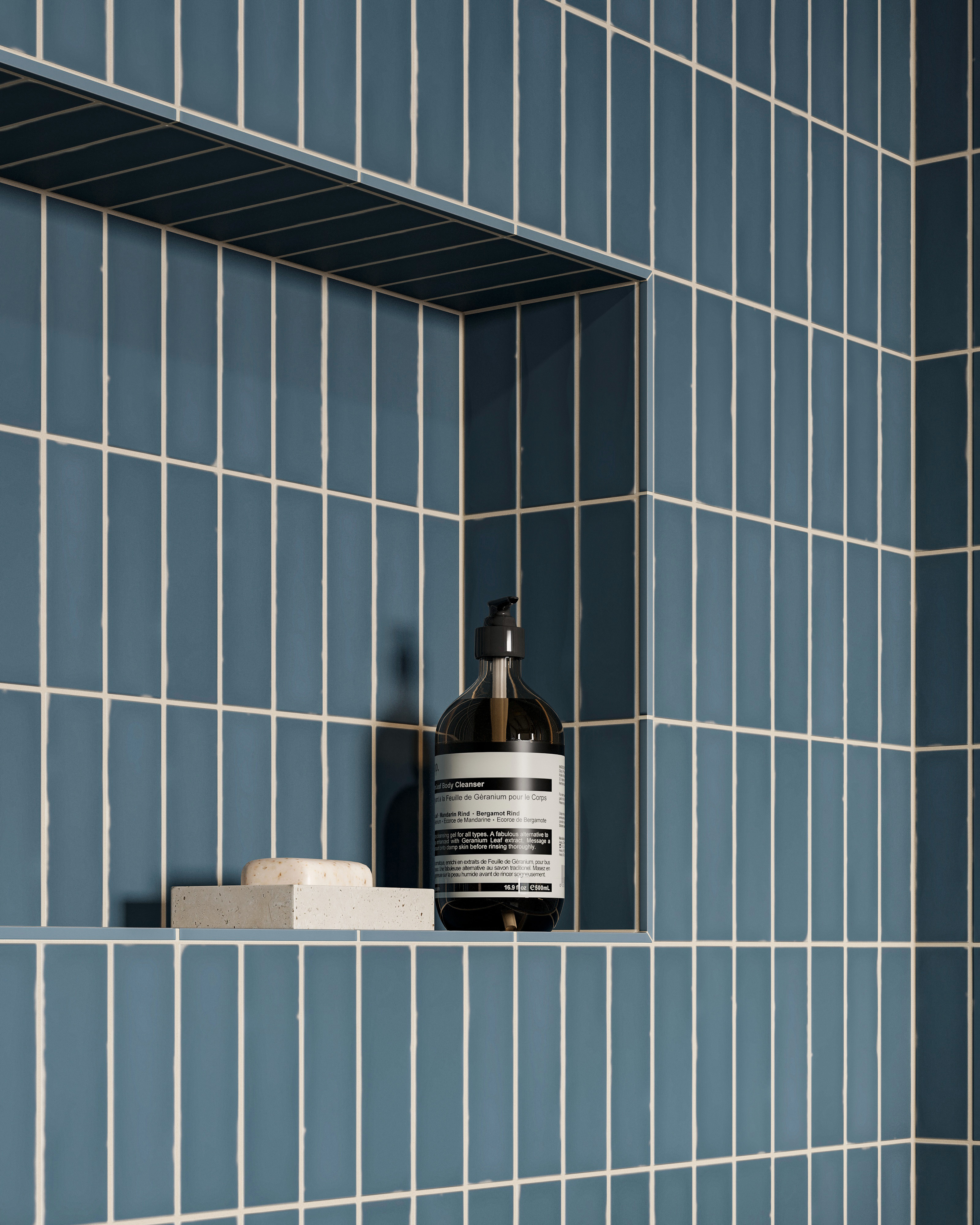 Dani 1.6 x 5 Matte Ceramic Tile in Denim | Edward Martin