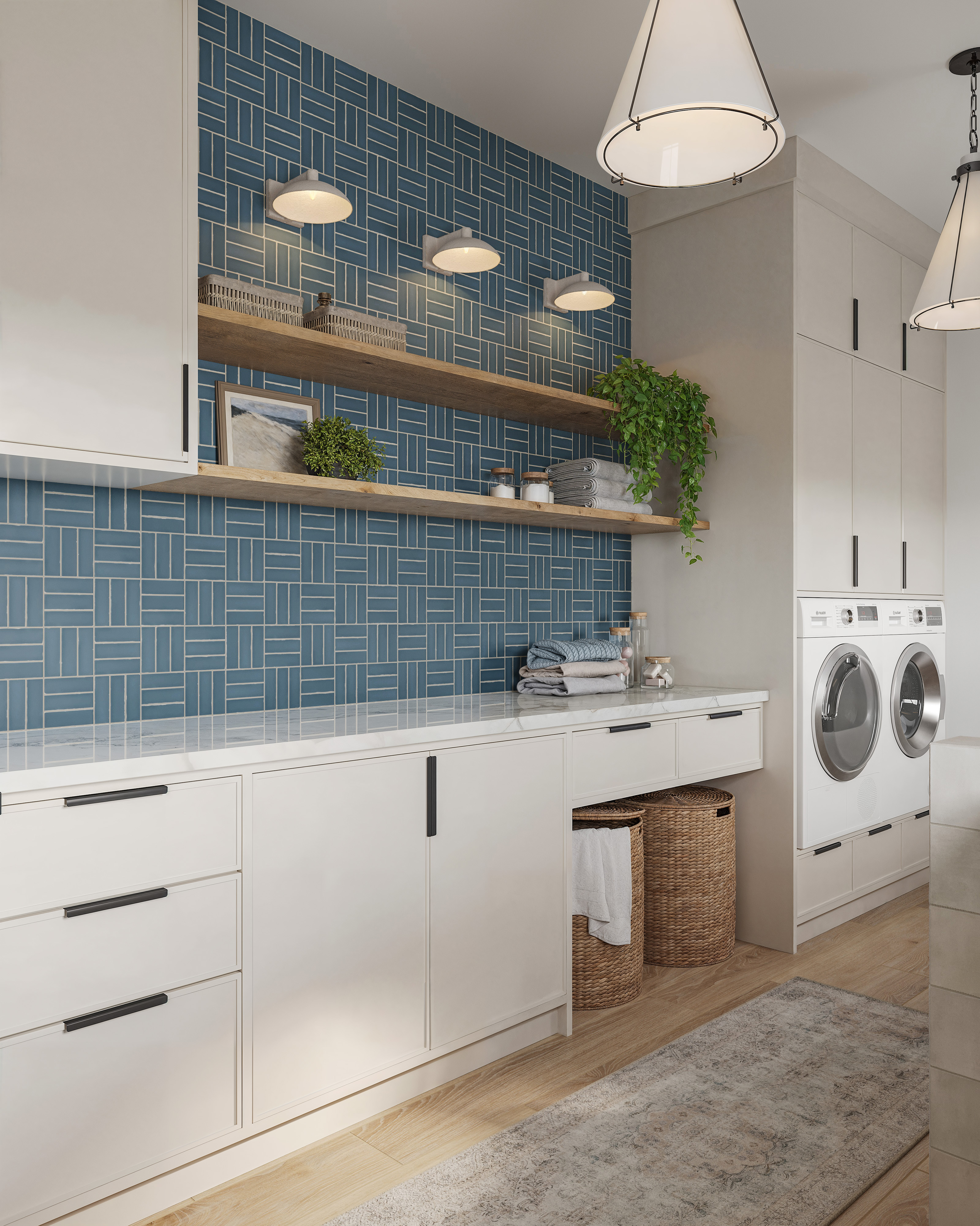 Dani 1.6 x 5 Matte Ceramic Tile in Denim | Edward Martin