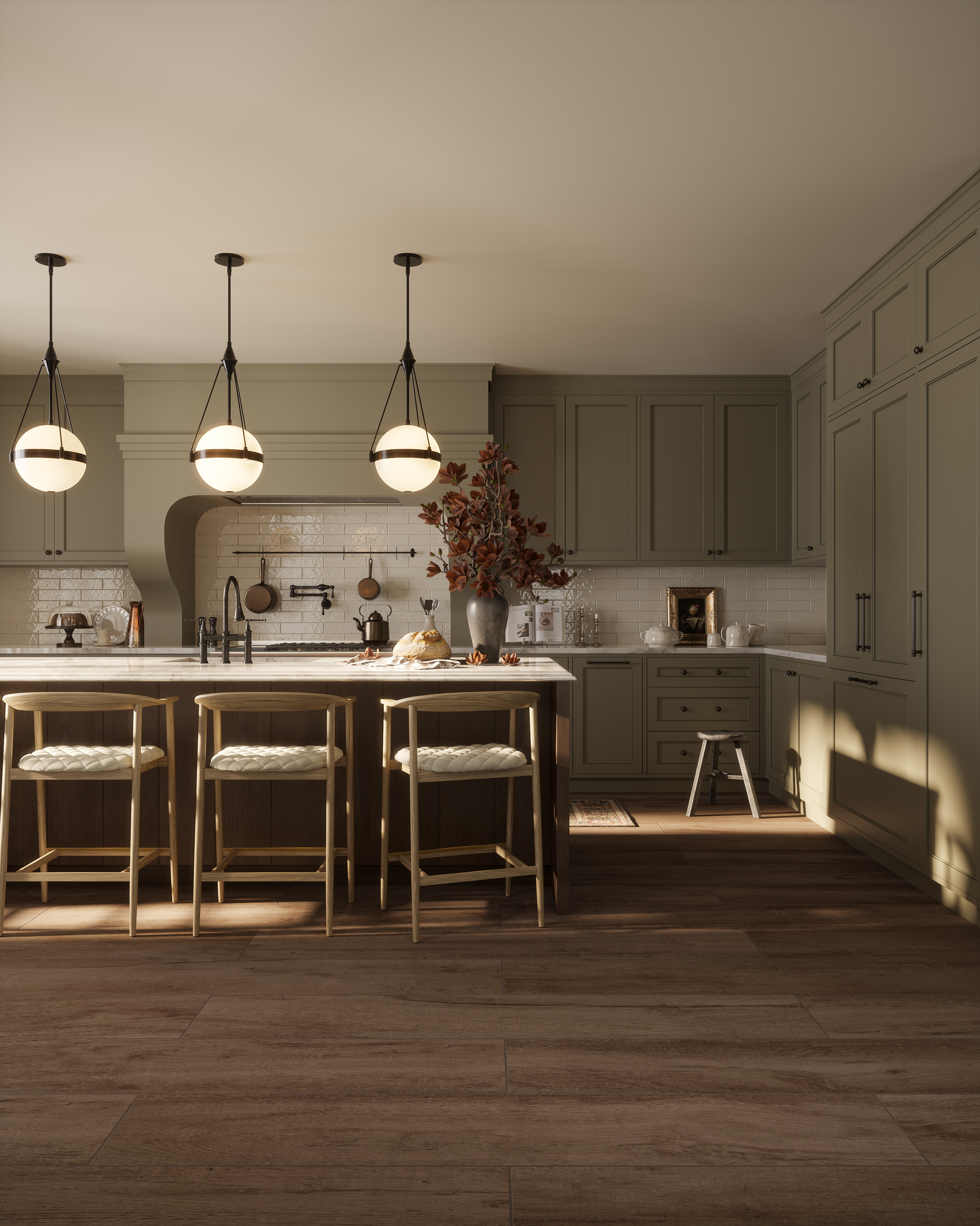 Nora 8 x 48 Matte Porcelain Tile in Espresso | Edward Martin